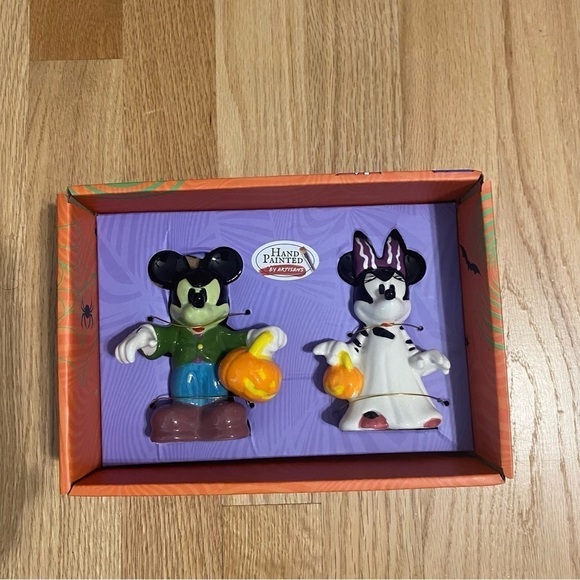 Disney Mickey Minnie Mouse Salt Pepper Shaker NEW Halloween Frankenstein Bride - Picture 3 of 6